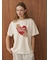 【接触冷感】BEAR　HEARTワンポイントTシャツ