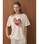 【接触冷感】BEAR　HEARTワンポイントTシャツ
