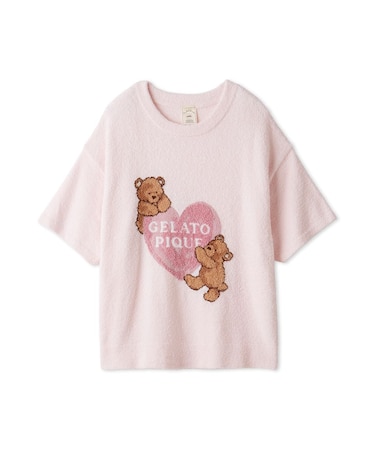 【接触冷感】スムーズィーBEAR HEART ジャガードプルオーバー