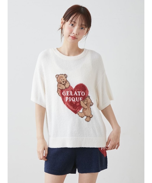 接触冷感】スムーズィー HEART ジャガードショートパンツ|ジェラート 接触冷感】スムーズィー HEART ジャガードショートパンツ|ジェラート