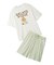 【ONLINE限定】【HOMME】【接触冷感】レーヨンジェラートベアプリントTシャツ&ハーフパンツセット