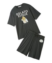 【ONLINE限定】【HOMME】【接触冷感】レーヨンジェラートベアプリントTシャツ&ハーフパンツセット