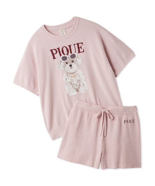【ONLINE限定】ファッションCATS&DOGS ジャガードプルオーバー&細リブショートパンツセット