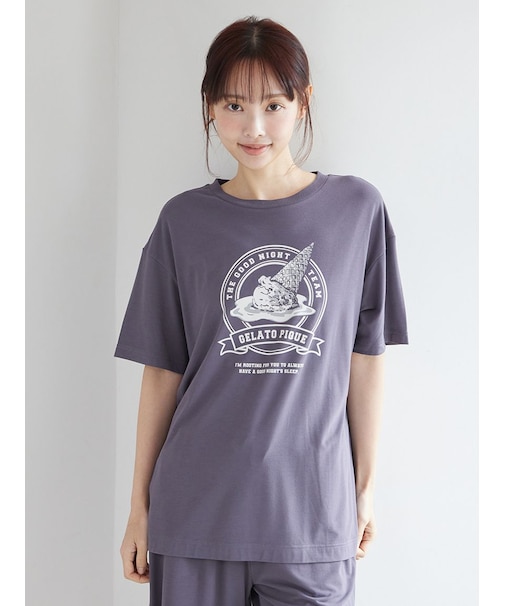 【UVカット】エンブレムワンポイントTシャツ