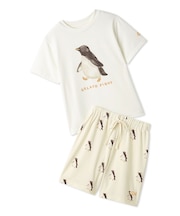 【JUNIOR】【接触冷感】シーアニマル柄ワンポイントTシャツ&ショートパンツセット
