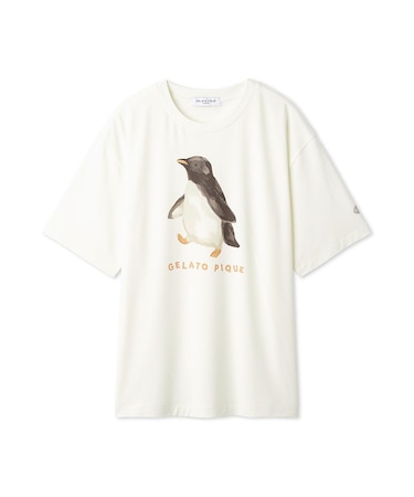 【HOMME】【接触冷感】シーアニマル柄ワンポイントTシャツ