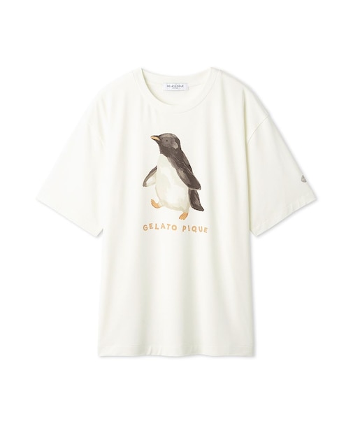 【HOMME】【接触冷感】シーアニマル柄ワンポイントTシャツ