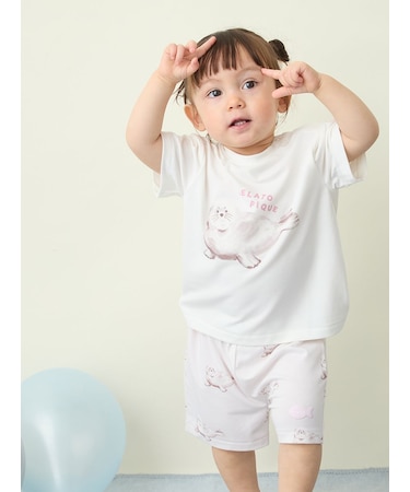 【BABY】【接触冷感】シーアニマル柄ショートパンツ
