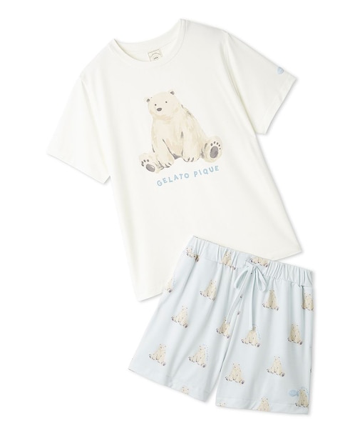 【ONLINE限定】【接触冷感】シーアニマル柄ワンポイントTシャツ&ショートパンツセット
