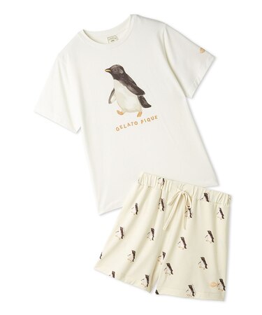 【ONLINE限定】【接触冷感】シーアニマル柄ワンポイントTシャツ&ショートパンツセット