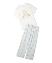 【ONLINE限定】【接触冷感】シーアニマル柄ワンポイントTシャツ&ロングパンツセット