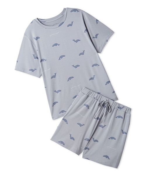 接触冷感】サマーモチーフ4柄Tシャツ&ショートパンツセット
