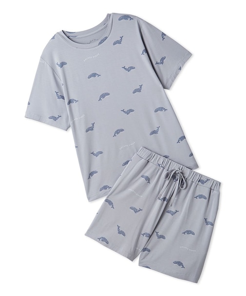 【接触冷感】サマーモチーフ4柄Tシャツ&ショートパンツセット