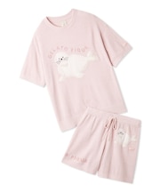 【ONLINE限定】【接触冷感】スムーズィーliteシーアニマルジャガードプルオーバー&ショートパンツセット