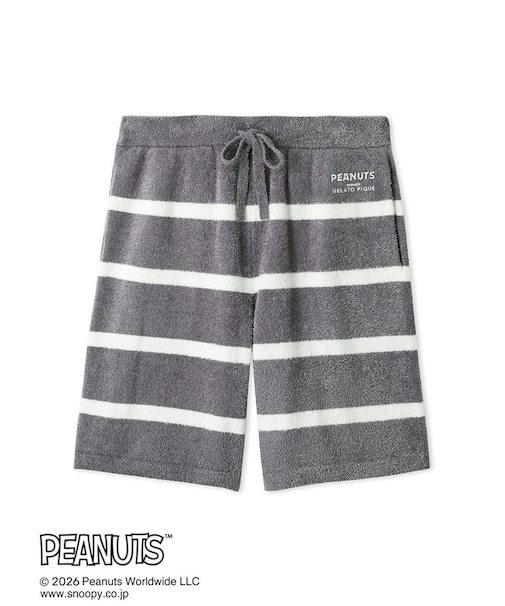 【PEANUTS】【HOMME】スムーズィーボーダーハーフパンツ