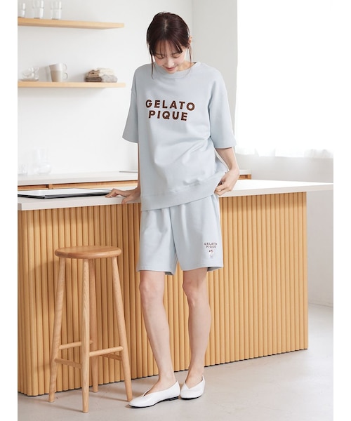 UNISEX】裏毛ワンポイント刺繍ハーフパンツ｜ジェラートピケの通販