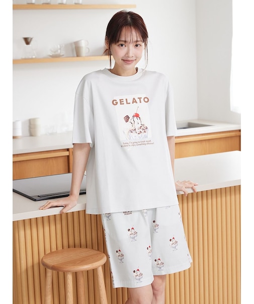 【UNISEX】 【接触冷感】HIGH CALORIE柄ハーフパンツ