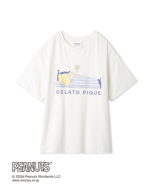 【PEANUTS】【接触冷感】ワンポイントTシャツ
