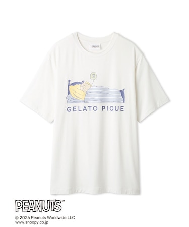 【PEANUTS】【HOMME】【接触冷感】ワンポイントTシャツ