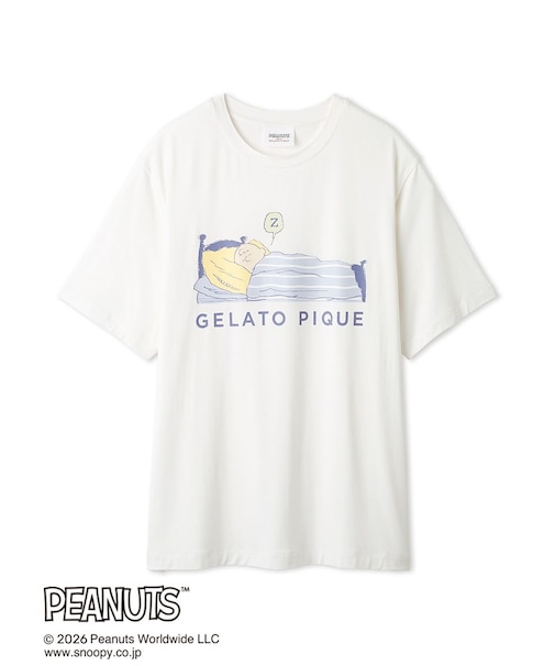 【PEANUTS】【HOMME】【接触冷感】ワンポイントTシャツ