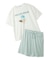 【HOMME】【MINT SORBET by HEIQ MINT】【接触冷感】夏祭りワンポイントTシャツ&ハーフパンツセット