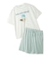 【HOMME】【MINT SORBET by HEIQ MINT】【接触冷感】夏祭りワンポイントTシャツ&ハーフパンツセット