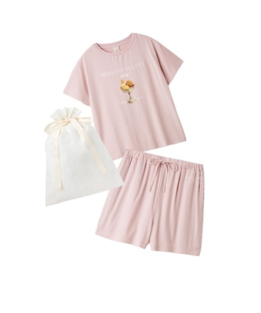 【ラッピング済み】【接触冷感】COOLレーヨンデザートロゴTシャツ&ショートパンツSET