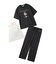 【ラッピング済み】【HOMME】【接触冷感】COOLレーヨンデザートロゴTシャツ&ロングパンツSET