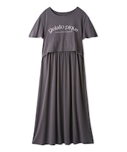 マタニティレーヨンロゴカップインワンピ