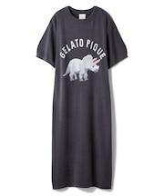 モチーフ柄ジャガードワンピース