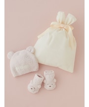 【ラッピング済み】【BABY】パウダーベアキャップ&ソックスSET