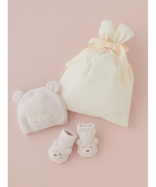 【ラッピング済み】【BABY】パウダーベアキャップ&ソックスSET