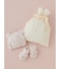 【ラッピング済み】【BABY】パウダーベアキャップ＆ソックスSET