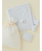 【ラッピング済み】【BABY】パウダーベアブランケット&キャップSET