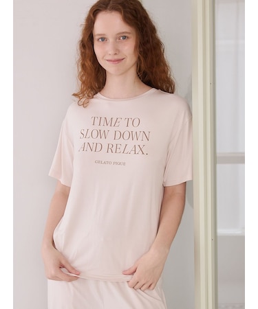 【接触冷感】レーヨンロゴTシャツ