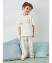 【KIDS】ドローイングベア柄ロングパンツ