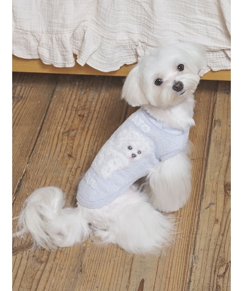 ジェラートピケマルチーズブランケット CAT&DOG】マルチーズ柄ブランケット｜ジェラートピケの通販｜&mall