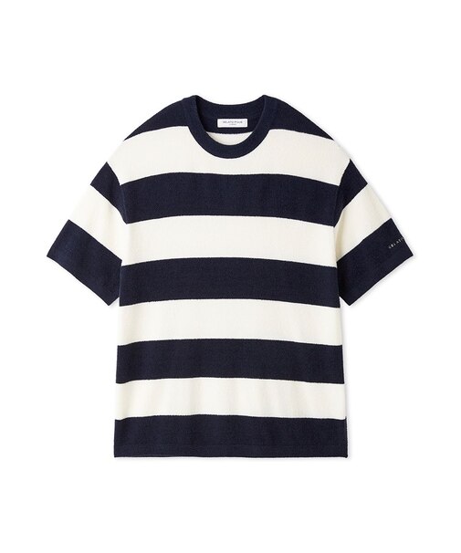 【HOMME】【接触冷感】【UVカット】スムーズィーliteクール2ボーダープルオーバー