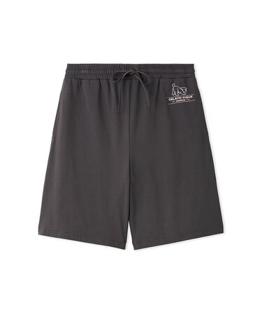 【HOMME】【接触冷感】モーニングドッグプリントハーフパンツ
