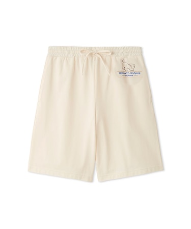 【HOMME】【接触冷感】モーニングドッグプリントハーフパンツ