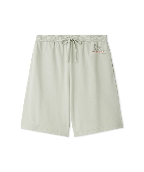 【HOMME】【接触冷感】モーニングドッグプリントハーフパンツ