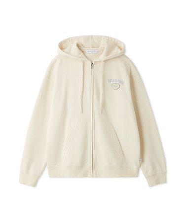 【HOMME】【抗菌防臭】ハートロゴ裏毛パーカ
