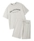 【HOMME】【接触冷感】カジュアルレーヨンロゴTシャツ&ハーフパンツセット