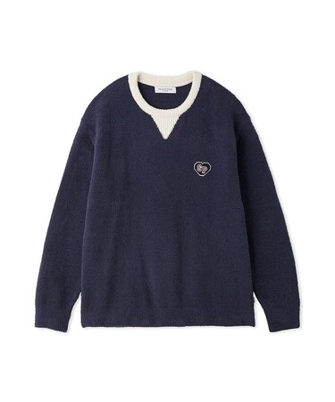 【HOMME】エアリーモコカレッジプルオーバー