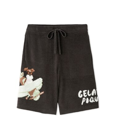 【ヒラノトシユキ】【HOMME】エアリーモコPLANEDOGジャガードハーフパンツ