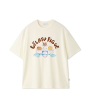 【ヒラノトシユキ】【HOMME】【接触冷感】PLANEDOGワンポイントプリントTシャツ