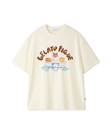 【ヒラノトシユキ】【HOMME】【接触冷感】PLANEDOGワンポイントプリントTシャツ