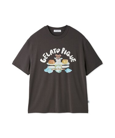 【ヒラノトシユキ】【HOMME】【接触冷感】PLANEDOGワンポイントプリントTシャツ