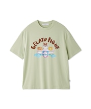 【ヒラノトシユキ】【HOMME】【接触冷感】PLANEDOGワンポイントプリントTシャツ