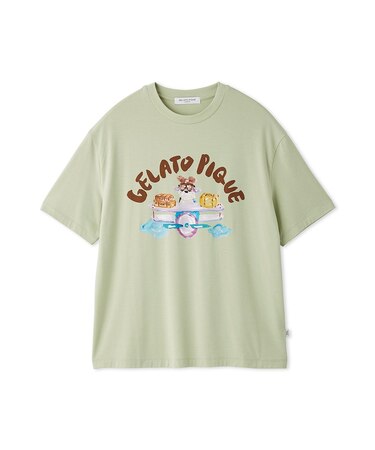【ヒラノトシユキ】【HOMME】【接触冷感】PLANEDOGワンポイントプリントTシャツ